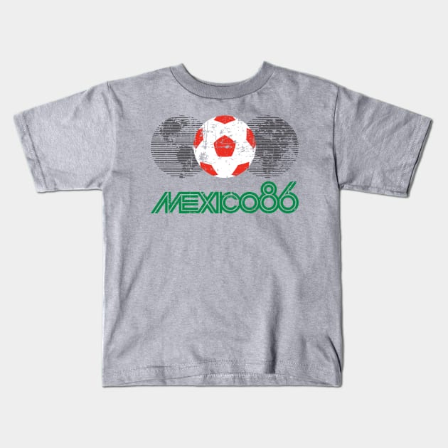 Mexico 86 - Retro Design Kids T-Shirt by verde